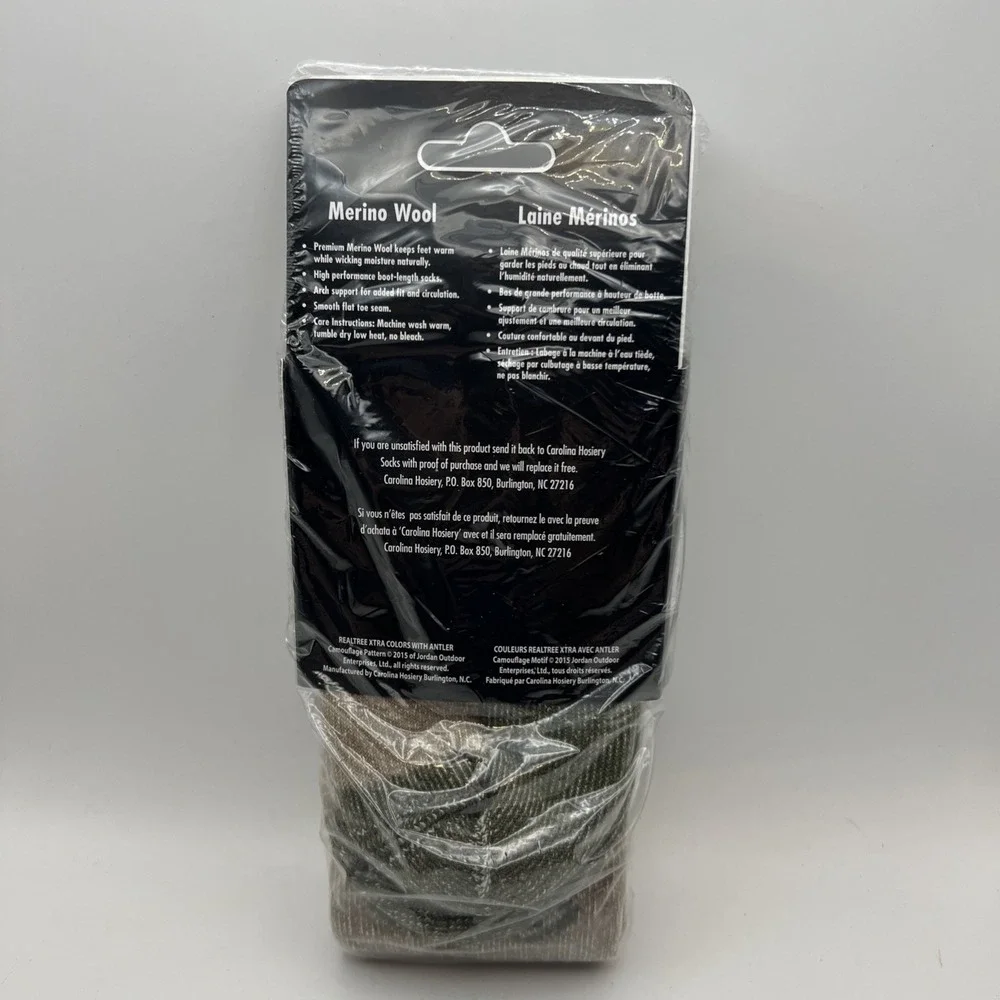 Realtree Men's 80% Merino Wool Over The Calf  Tall Boot Socks 1 Pair Pack